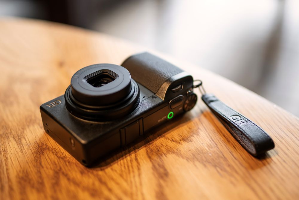 Ricoh GS-4 Leather Finger Strap With GR Logo